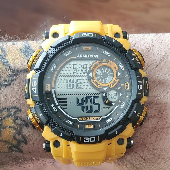 Men's Digital Chronograph Resin Strap Sport Watch - Picture 9 of 9